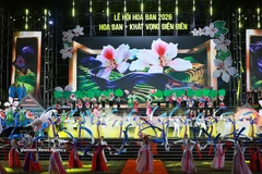 A view of the opening ceremony of the Ban Flower (Bauhinia) Festival 2026 in Dien Bien province on March 8 evening. (Photo: VNA)