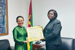 Vietnamese Ambassador Tran Thi Thu Thin (left) and Prime Minister of Mozambique Maria Benvinda Delfina Levi. (Photo: VNA)