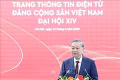 Party General Secretary To Lam speaks at the launch of the website “Communist Party of Vietnam – 14th National Congress” at daihoidangtoanquoc.vn on September 12. (Photo: VNA)