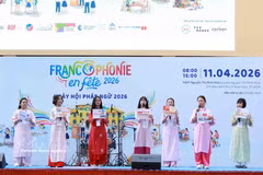 French-language songs performed at the opening ceremony of Francophonie Day 2026 (Photo: VNA)