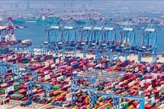 A cargo port in Tianjin, China. (Photo: Xinhua/VNA)