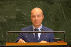 Minister Counselor Nguyen Hoang Nguyen, Deputy Permanent Representative of Vietnam to the United Nations, speaks at the plenary meeting (Photo: VNA)