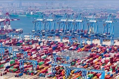 A cargo port in Tianjin, China. (Photo: Xinhua/VNA)