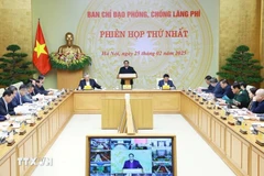 Prime Minister Pham Minh Chinh, Head of the Steering Committee for Wastefulness Prevention and Control, chairs the first meeting of the Steering Committee on February 25, 2025. (Photo: VNA)