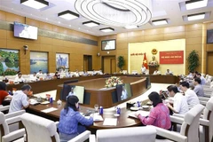 Politburo member, Secretary of the NA’s Party Committee, and NA Chairman Tran Thanh Man chairs the third meeting of the NA's Party Committee on June 10. (Photo: VNA)
