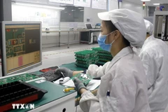 Workers of a semiconductor enterprise (Photo: VNA) 