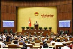 The 15th National Assembly passes the Law on Teachers, with 451 out of 460 NA deputies present at the 9th session on June 16, or 94.35% of the total legislators, voted in favour. (Photo: VNA)