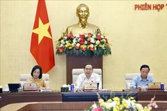 NA Chairman Tran Thanh Man speaks at the session (Photo: VNA)