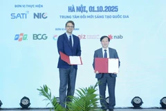 The State Agency for Technology and Innovation under the Ministry of Science and Technology (MoST) and the German Agency for International Cooperation (GIZ) ink an agreement to deploy the project “Clean, Affordable, and Secure Energy for Southeast Asia implemented in Vietnam” (CASE Vietnam), on October 1, 2025 in Hanoi. (Photo: VNA)