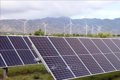 A solar power project in Thuan Nam district, Ninh Thuan province, now part of Khanh Hoa province. (Photo: VNA)