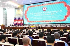 An overview of the 45th meeting of the Central Committee of the ruling Cambodian People's Party (CPP). (Photo: VNA)