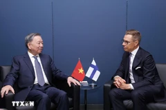 Party General Secretary and State President To Lam meets Finnish President Alexander Stubb on September 24, 2024. (Photo: VNA)