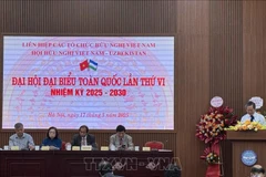 The Vietnam–Uzbekistan Friendship Association convenes its sixth national congress for the 2025–2030 term in Hanoi on May 17. (Photo: VNA)
