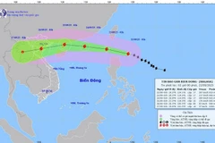 Forecast of the movement direction of super Typhoon Ragasa. (Photo: nchmf.gov.vn)