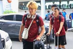 Vietnam’s U23 national football team arrives in Jakarta (Photo: VFF)