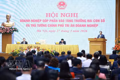 Prime Minister Pham Minh Chinh speaks at the conference (Photo: VNA)