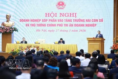 Prime Minister Pham Minh Chinh speaks at the conference (Photo: VNA)