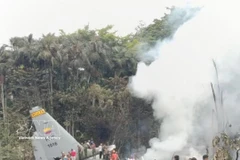 Colombia’s military transport plane with 125 people on board crashed shortly after taking off on March 23. (Photo: XINHUA/VNA)
