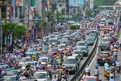 Serious traffic congestion is common in Hanoi during peak hours. (Photo: VNA)