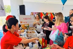 The Vietnamese booth at the 2025 International Food and Culture Bazaar. (Photo: The Courtesy of the Vietnamese Embassy in Brazil)