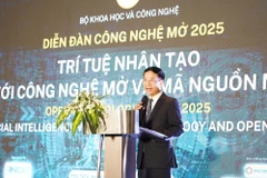 Minister of Science and Technology Nguyen Manh Hung speaks at the Vietnam Open Technology Forum 2025 in Hanoi on November 3. (Photo: VNA)