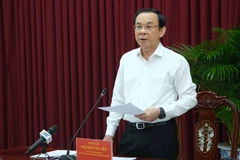 Politburo member and standing member of the subcommittee responsible for drafting the Congress documents Nguyen Van Nen (Photo: VNA)
