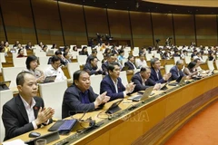 NA deputies vote to pass laws and resolutions (Photo: VNA)