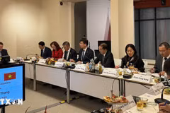 The delegation of Ministry of Home Affairs at the meeting with the leaders of Thuringia state. (Photo: VNA)