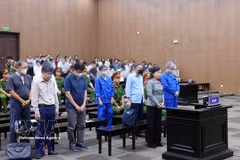 Defendants at the trial (Photo: VNA)