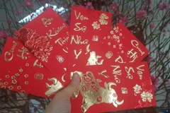 Lucky money giveaway is a long-standing practice that represents “mung tuoi” or “li xi" (Photo: VNA)