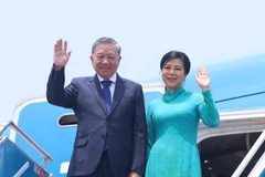 General Secretary of the Communist Party of Vietnam Central Committee To Lam, and his spouse Ngo Phuong Ly leave for visits to Kazakhstan, Azerbaijan, Russia, and Belarus. (Photo: VNA)