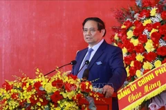 Prime Minister Pham Minh Chinh addresses the 4th Party Congress of the EVN Party Organisation for the 2025–2030 tenure held in Hanoi on August 10 (Photo: VNA)