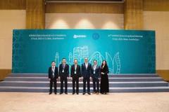 The State Audit Office of Vietnam (SAV) delegation to the 62nd meeting of the Governing Board of the Asian Organisation of Supreme Audit Institutions (ASOSAI). (Photo published by VNA)