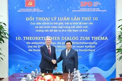 Politburo member Nguyen Xuan Thang, Chairman of the Central Theory Council and President of the Ho Chi Minh National Academy of Politics, and Achim Post, Deputy Chairman of the SPD and Co-Chairman of the SPD State Association of North Rhine-Westphalia (Photo: VNA)
