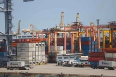 Containers are transported at the Laem Chabang deep-sea port in Chon Buri province in April 2024. (Photo: bangkokpost.com)
