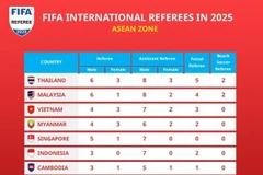 Vietnam ranks third in Southeast Asia for the number of FIFA-accredited referees (Photo: ASEAN Football)