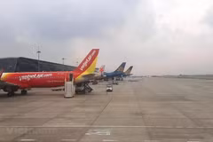 Planes at Noi Bai International Airport. (Photo: VNA)