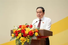 NA Chairman Tran Thanh Man speaks at the meeting. (Photo: VNA)