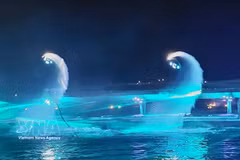 The "Kiss of the sea" show in Phu Quoc (Photo: VNA)