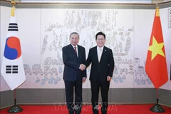 Party General Secretary To Lam (L) and Korean President Lee Jae Myung (Photo: VNA)