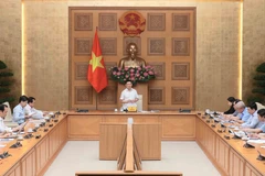 Deputy Prime Minister Ho Duc Phoc chairs the Steering Committee for Price Management's meeting on August 5 (Photo: VNA)