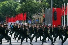 The People's Public Security martial arts team perform at the event. (Photo: VNA)