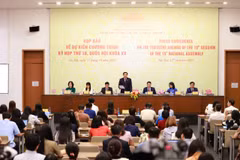 At the press conference (Photo: quochoi,vn)