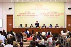 At the press conference (Photo: quochoi,vn)