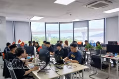 Startups in the semiconductor and AI sectors are being provided with workspace at the Concentrated IT Park in Da Nang Software Park No. 2. (Photo: VNA) 