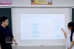 Hong Quang High School pilots teaching mathematics in English starting from the 2025–2026 academic year. (Photo: VNA) 