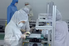 Workers at the Heesung Electronics Vietnam factory (Photo: VNA)