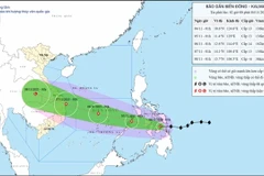 Forecast path of the storm (Photo courtesy of NCHMF)