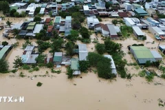 A flooded area in Vietnam's central province of Khanh Hoa (Photo: VNA)