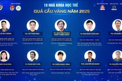 The 10 young scientists who have won the 2025 Golden Globe Science and Technology Award (Photo: VNA)